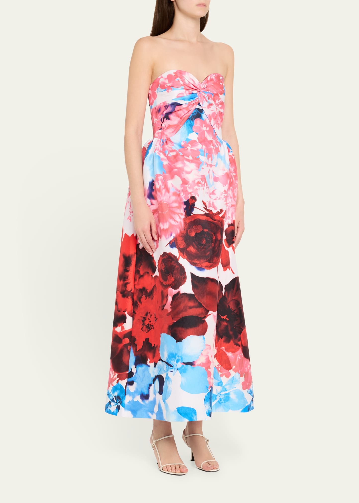 Rose Garden Strapless Taffeta Dress - 4