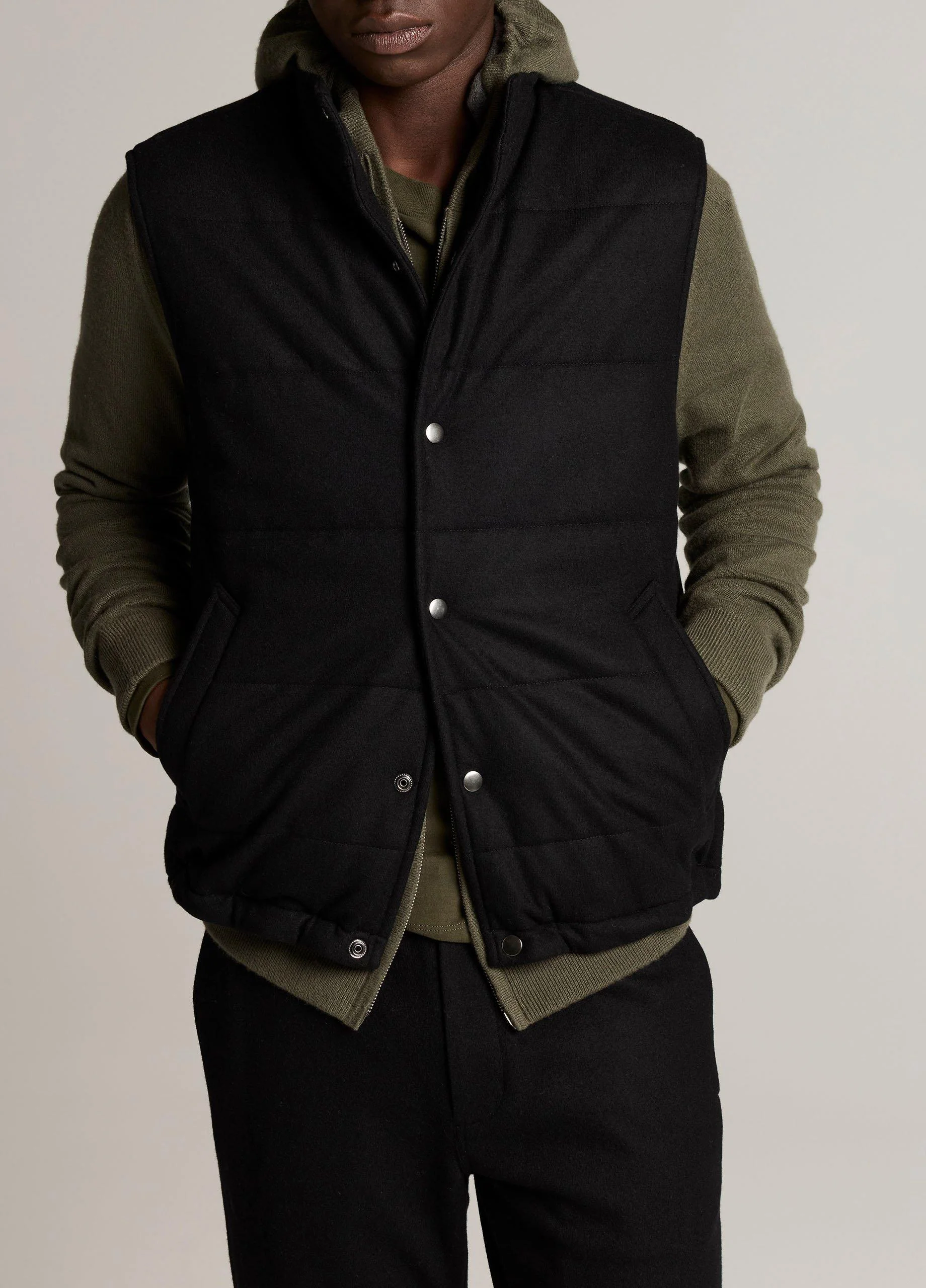 Insulated Knit Wool-Blend Vest - 1