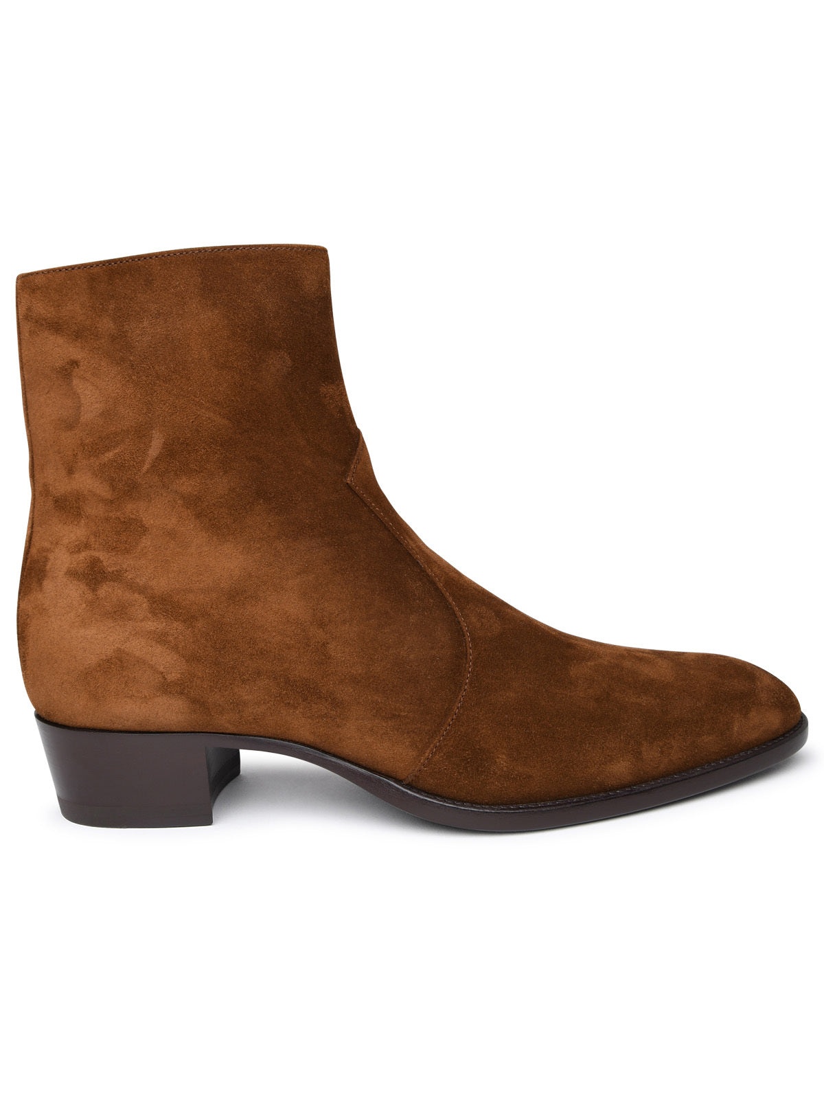 SAINT LAURENT Man Stivaletto Wyatt In Pelle Scamosciata Marrone - 1