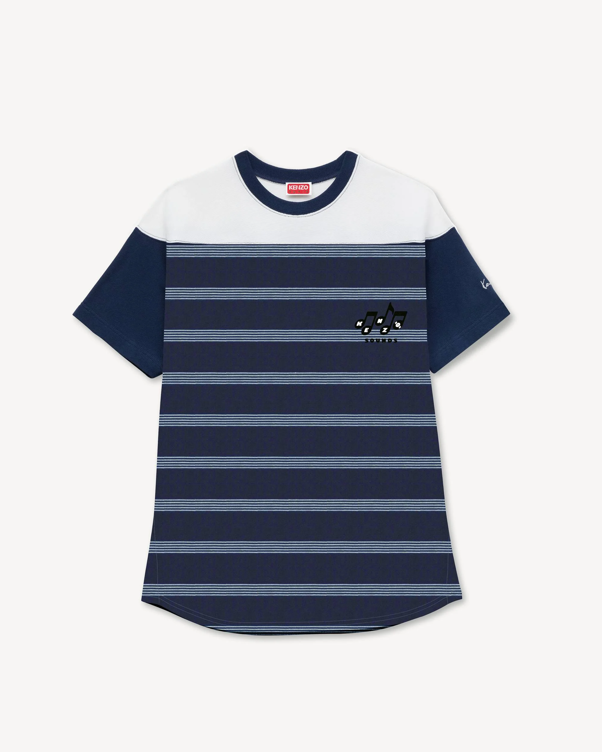 'KENZO Sounds' embroidered mariniere T-shirt in cotton - 1