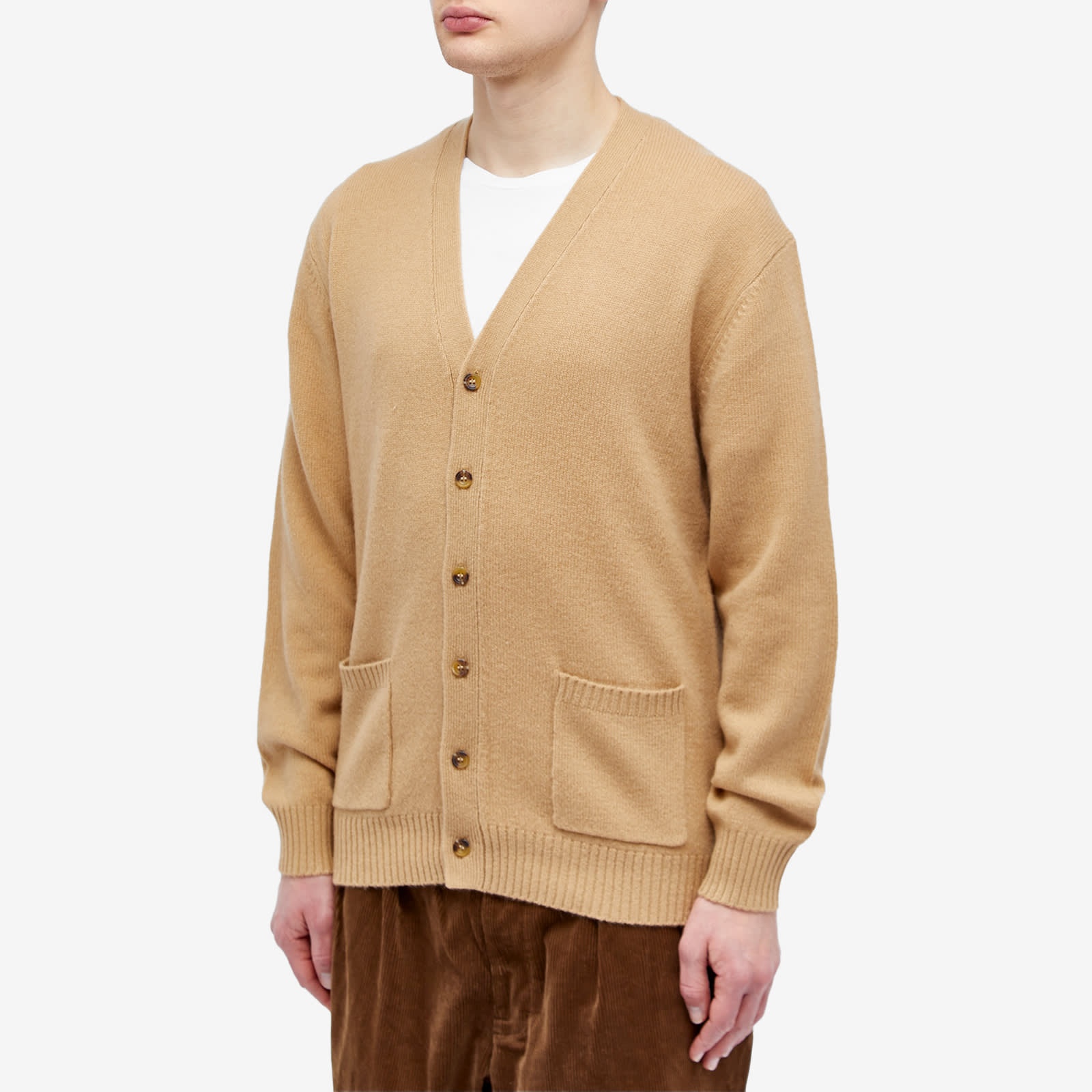 Beams Plus 7G Elbow Patch Cardigan - 2