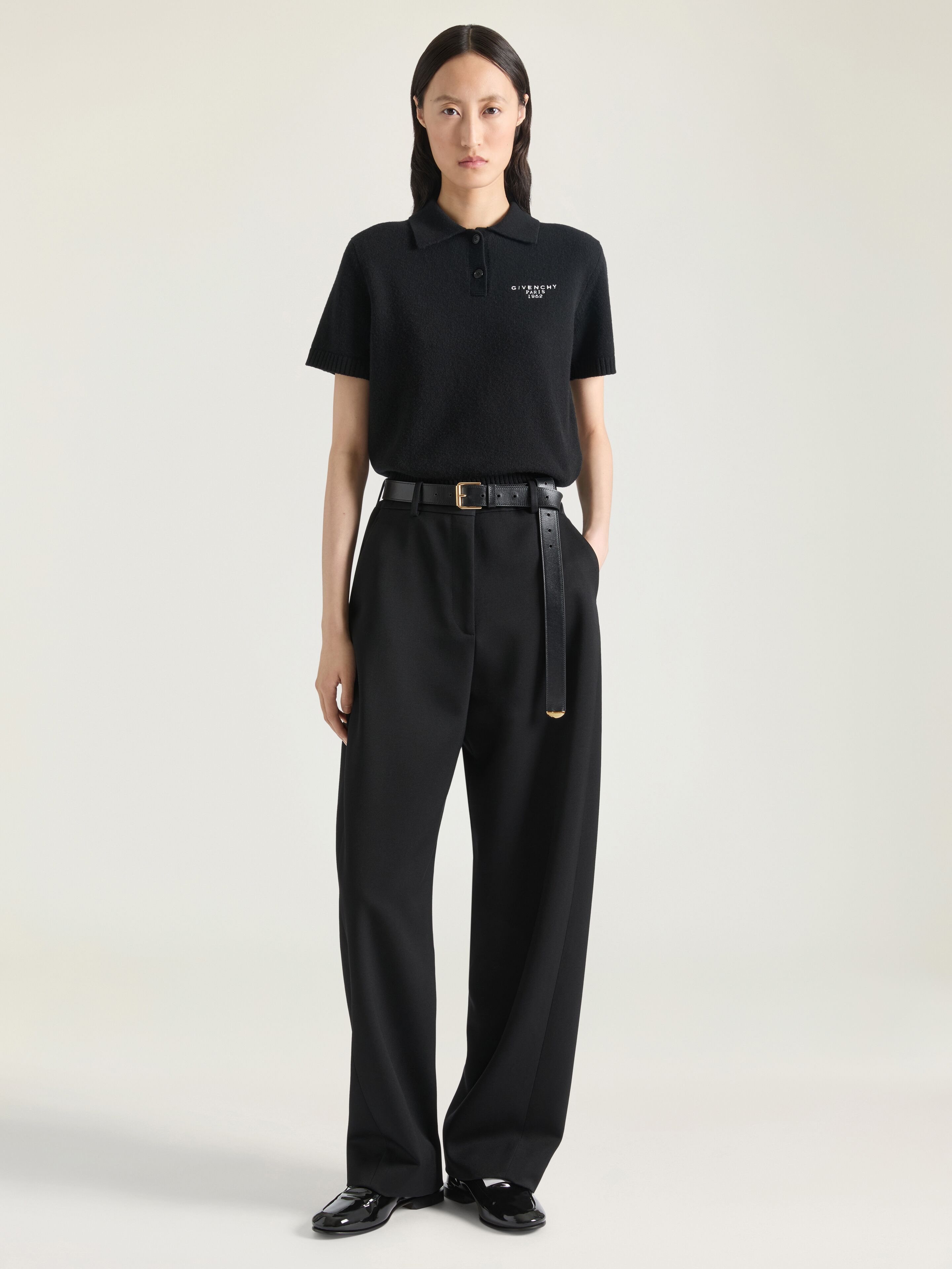 POLO TOP IN WOOL AND CASHMERE - 2