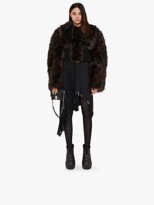 SHORT VEST IN FAUX FUR - 1