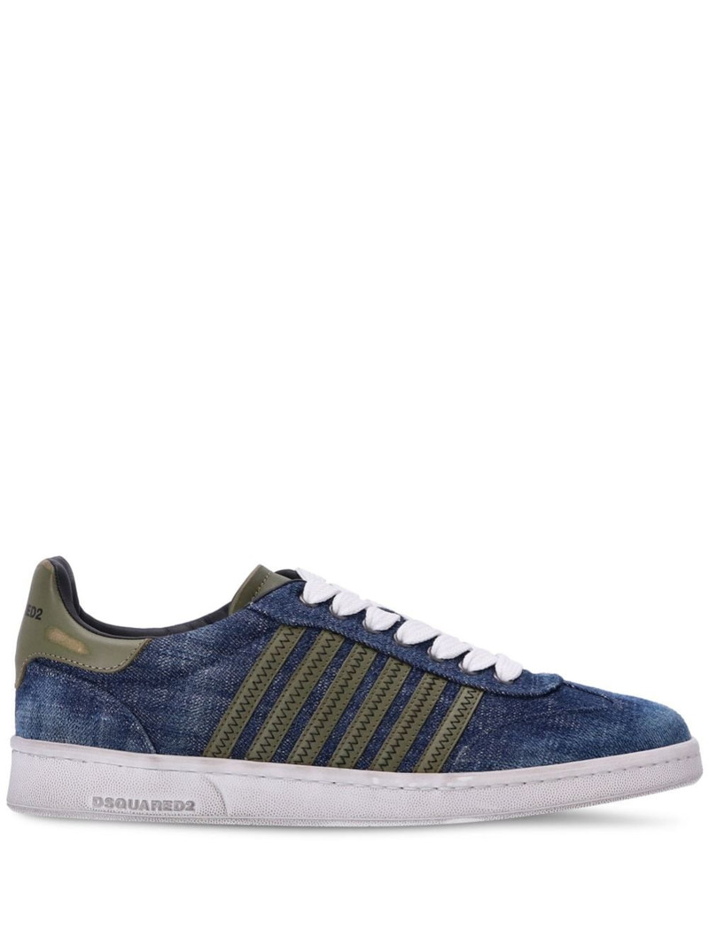 denim lace-up sneakers 1