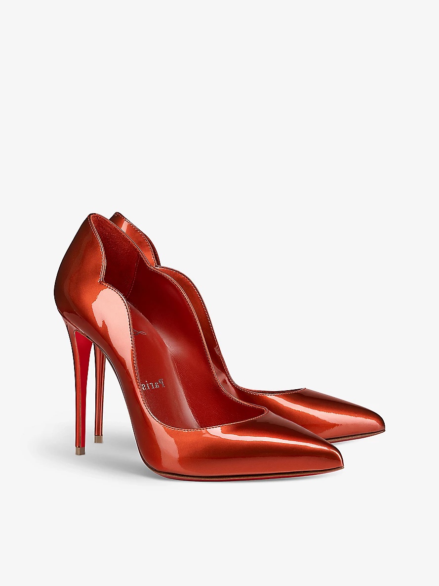 Hot Chick 100 patent-leather heeled courts - 4