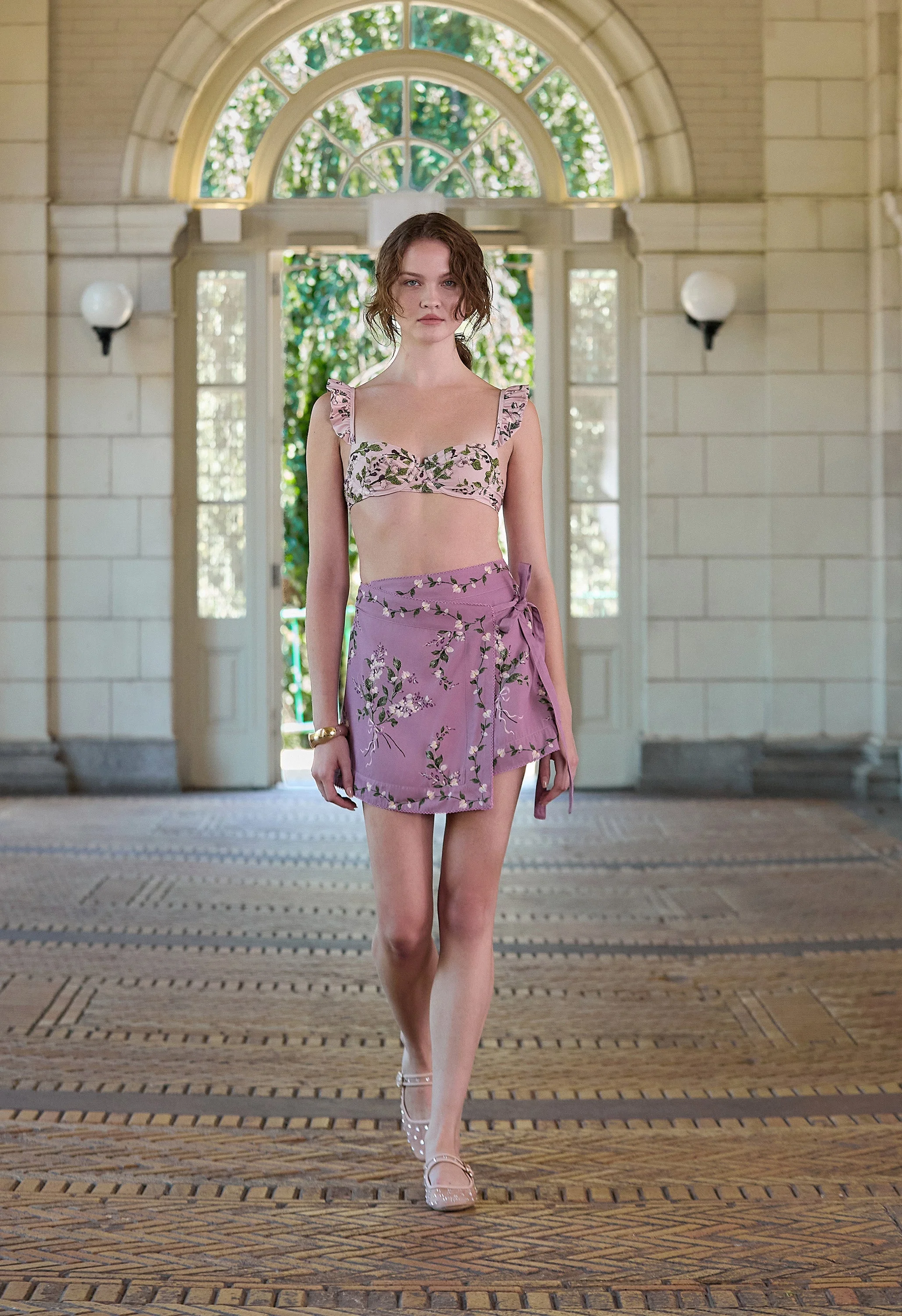 Kiwi Wisteria Bikini Top - 1