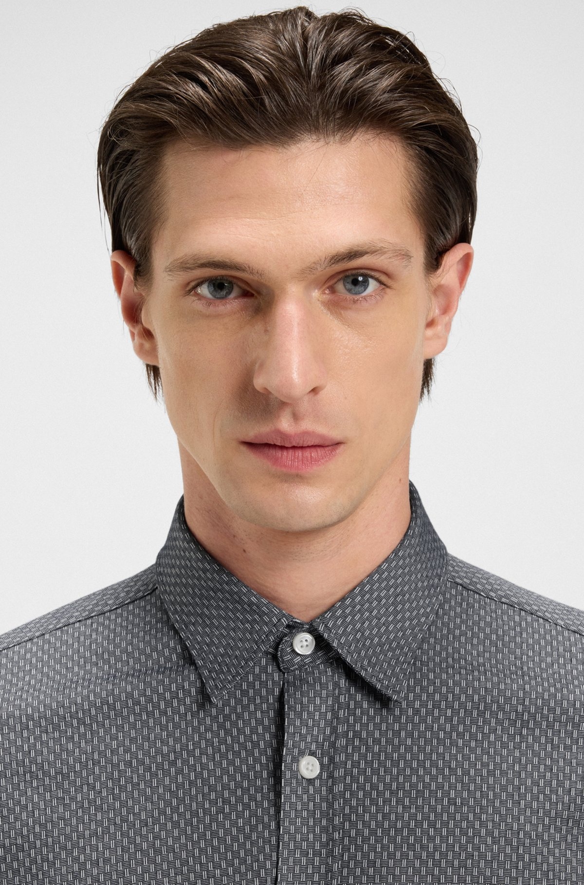 EXTRA-SLIM-FIT SHIRT IN COTTON JACQUARD - 3