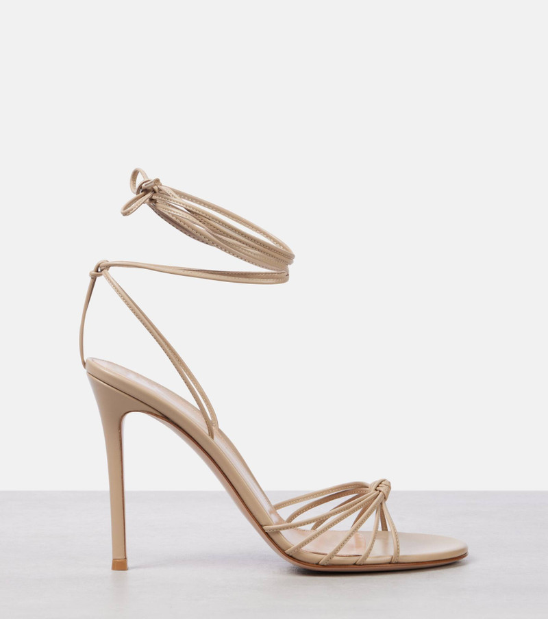 Strappy 105 leather sandals 4