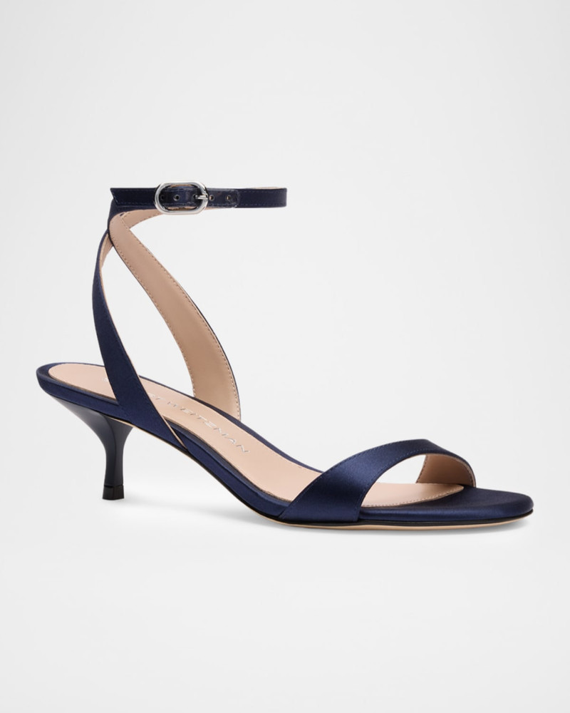 Stuart Weitzman 50mm Kellie Satin Ankle-Strap Sandals outlook
