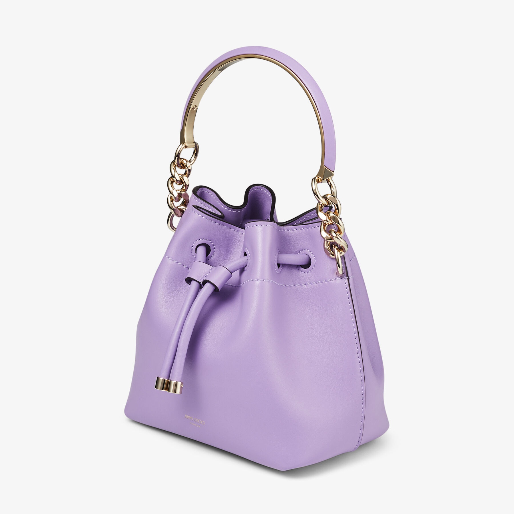 Bon Bon Bucket/s
Wisteria Soft Shiny Calf Leather Bucket Bag - 5