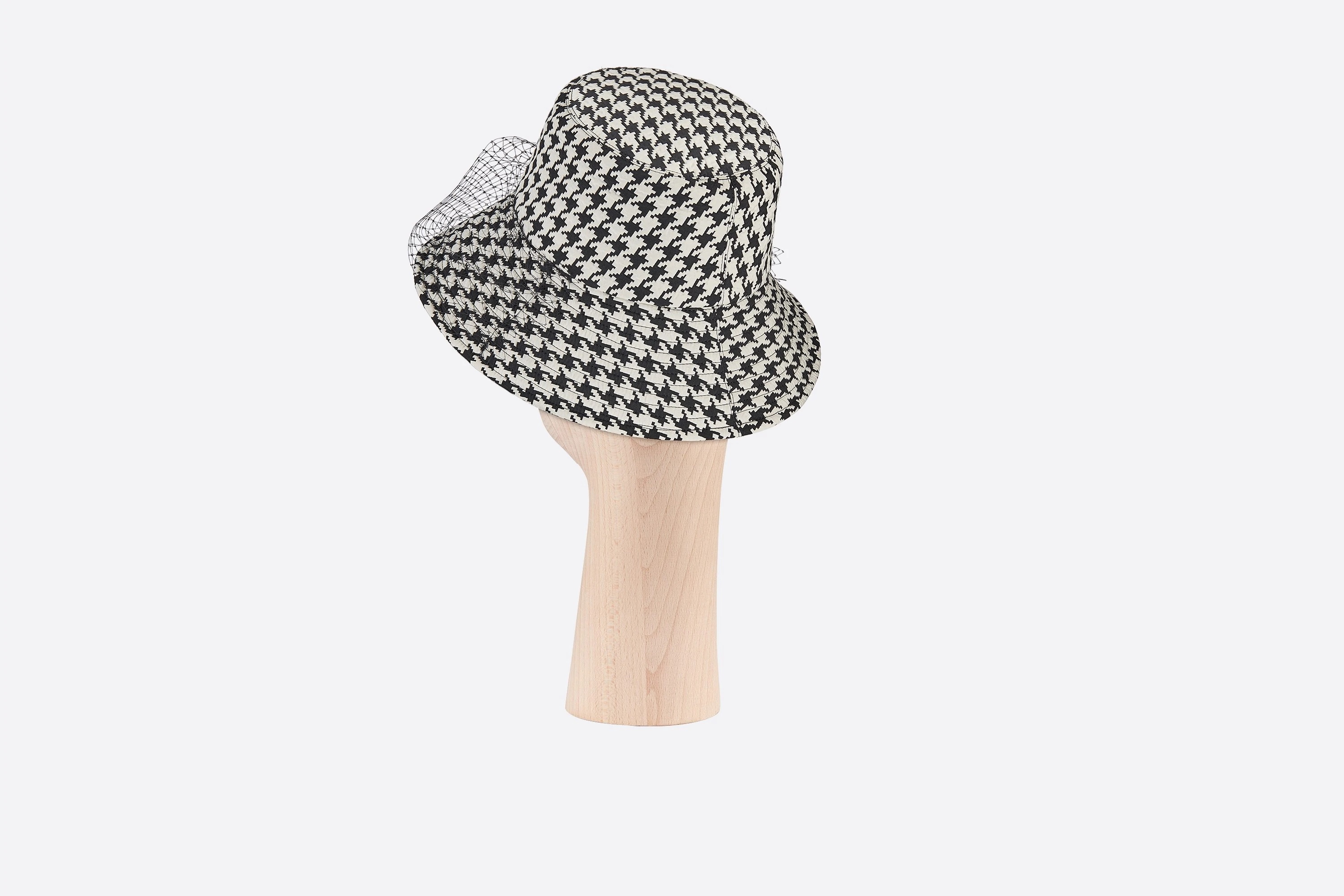 Dior 30 Montaigne Large Brim Bucket Hat with Veil - 2