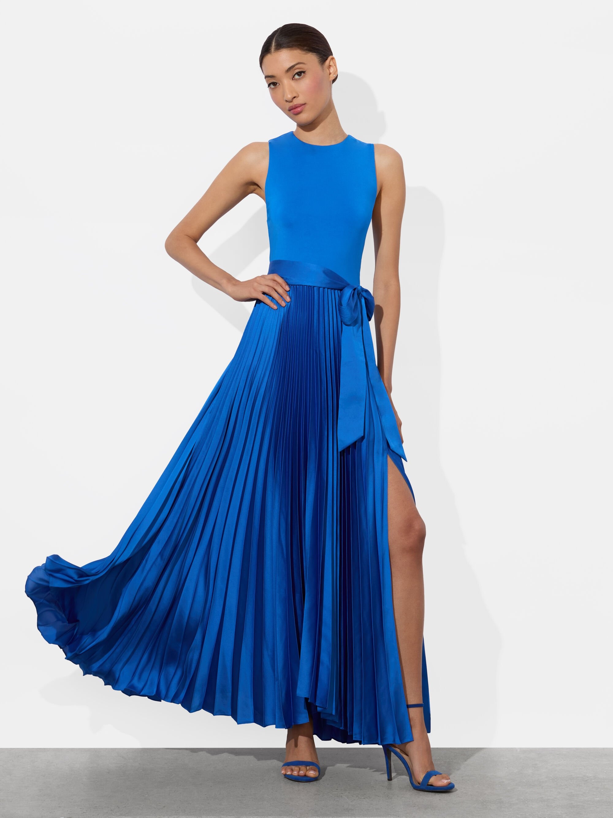 CHARA PLEATED MAXI DRESS - 5