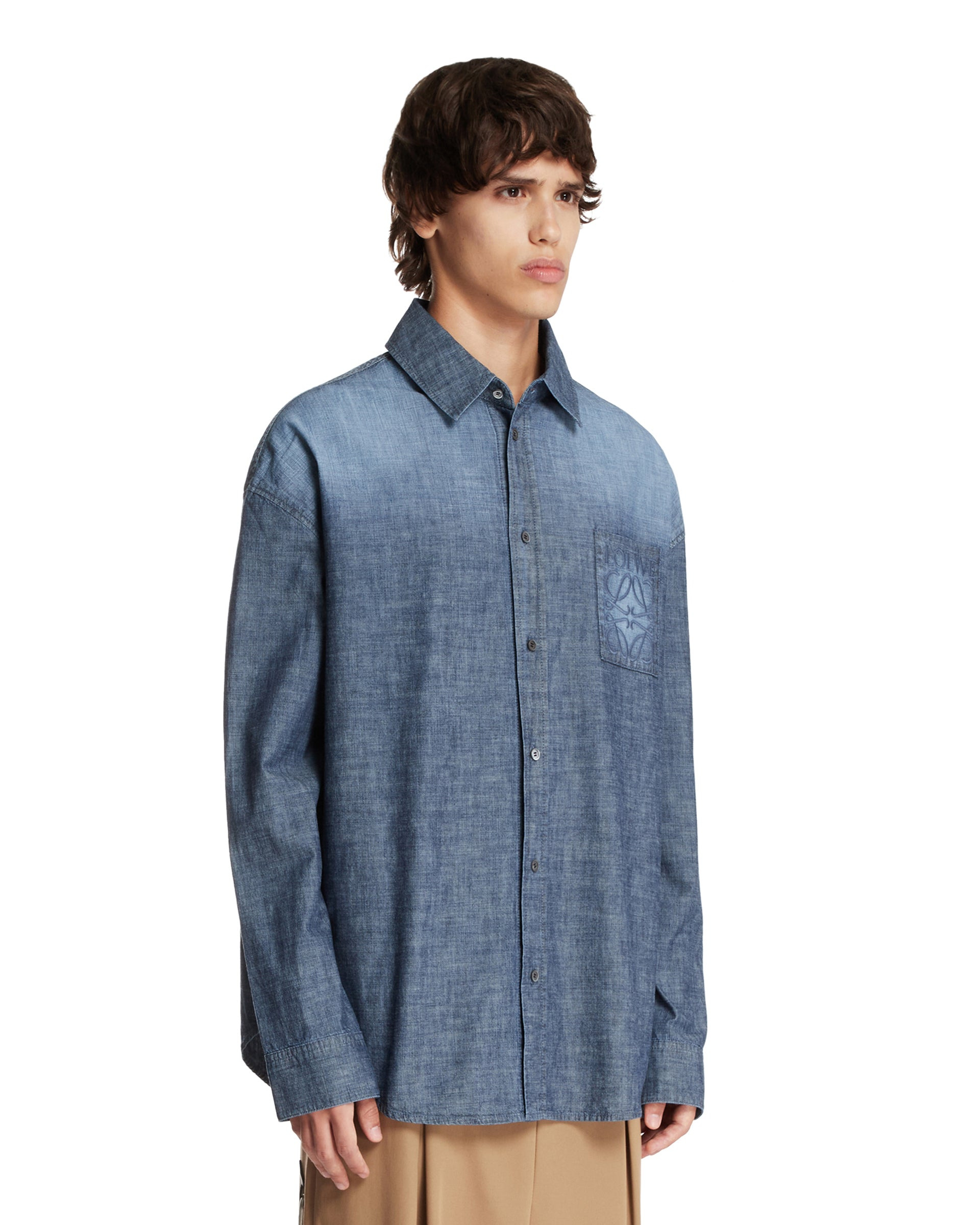 Blue Cotton Shirt - 4