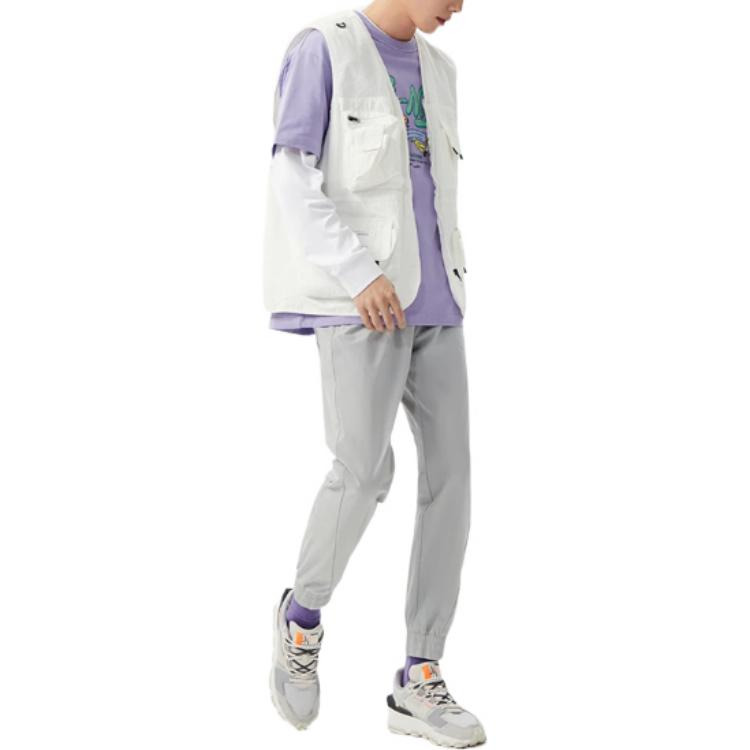 Li-Ning BadFive Logo Knit Sweatpants 'Light Grey' AYKS363-3 - 4