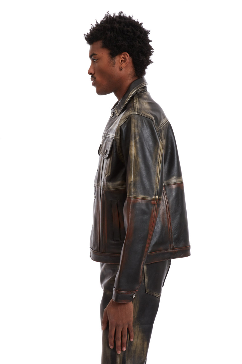 OMBRE LEATHER TRUCKER JACKET 5