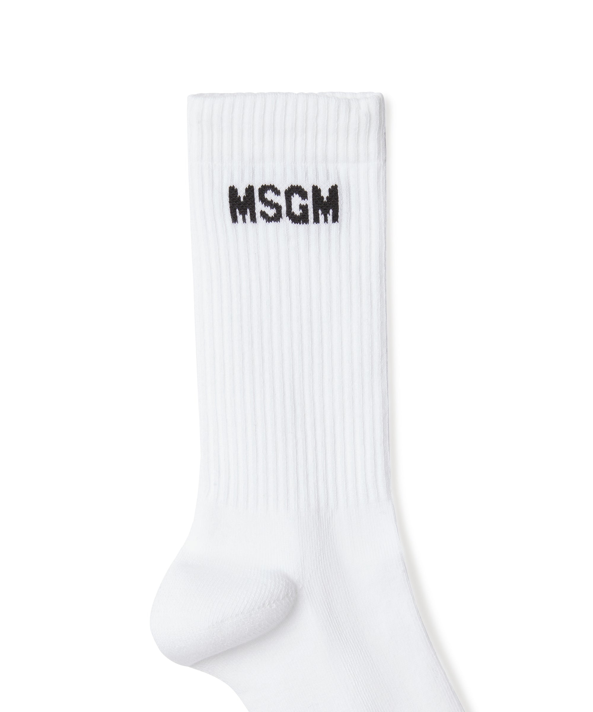 Solid color cotton socks with MSGM logo - 2