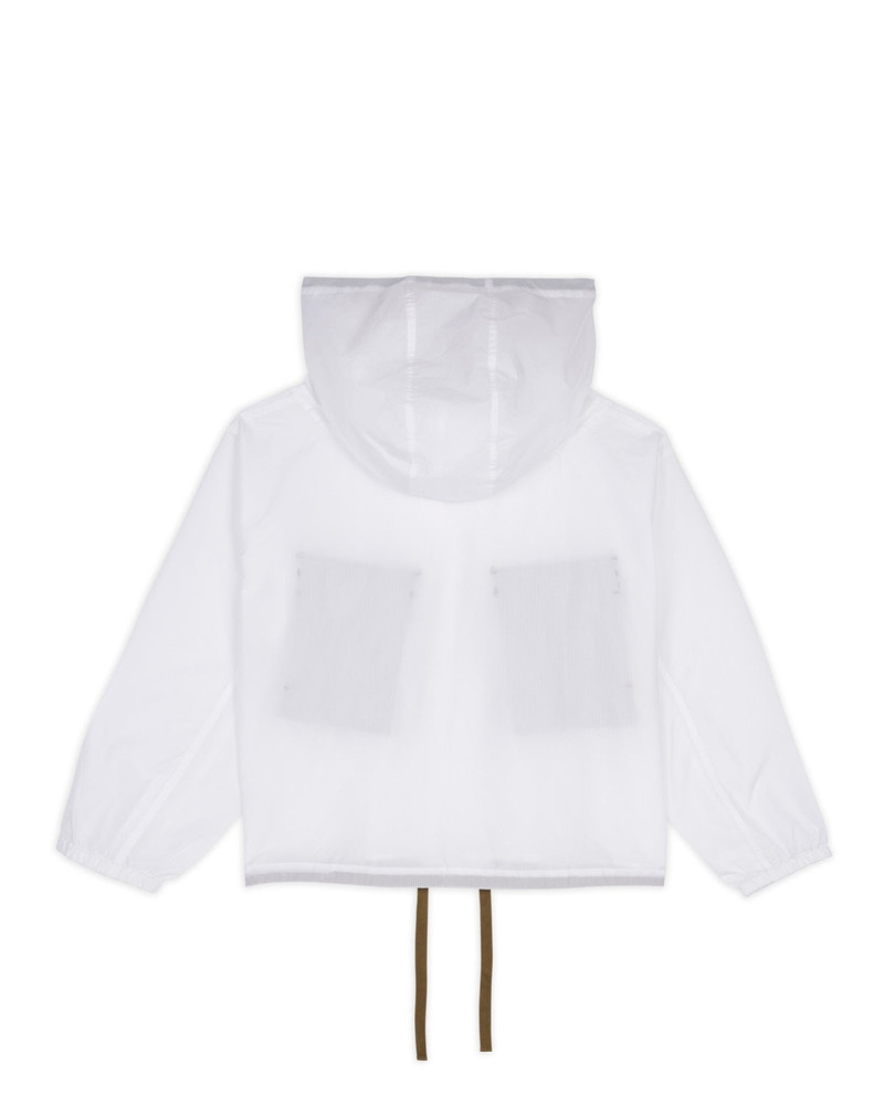 BRAIN DEAD Translucent Military Smock Jacket - White outlook