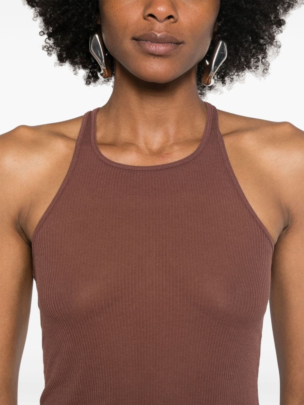 fine-ribbed tank top - 5