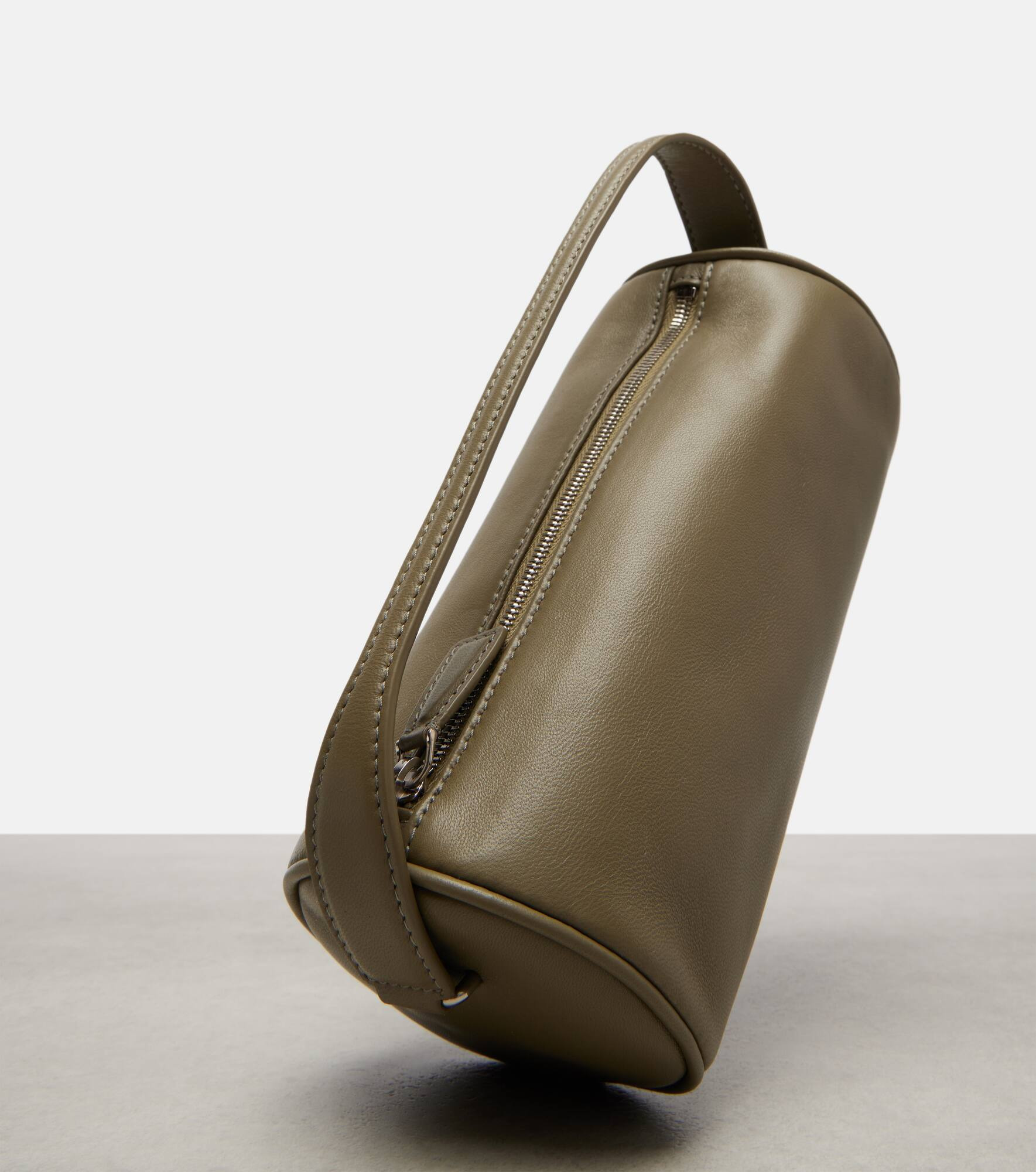 Round 90's leather tote bag - 6