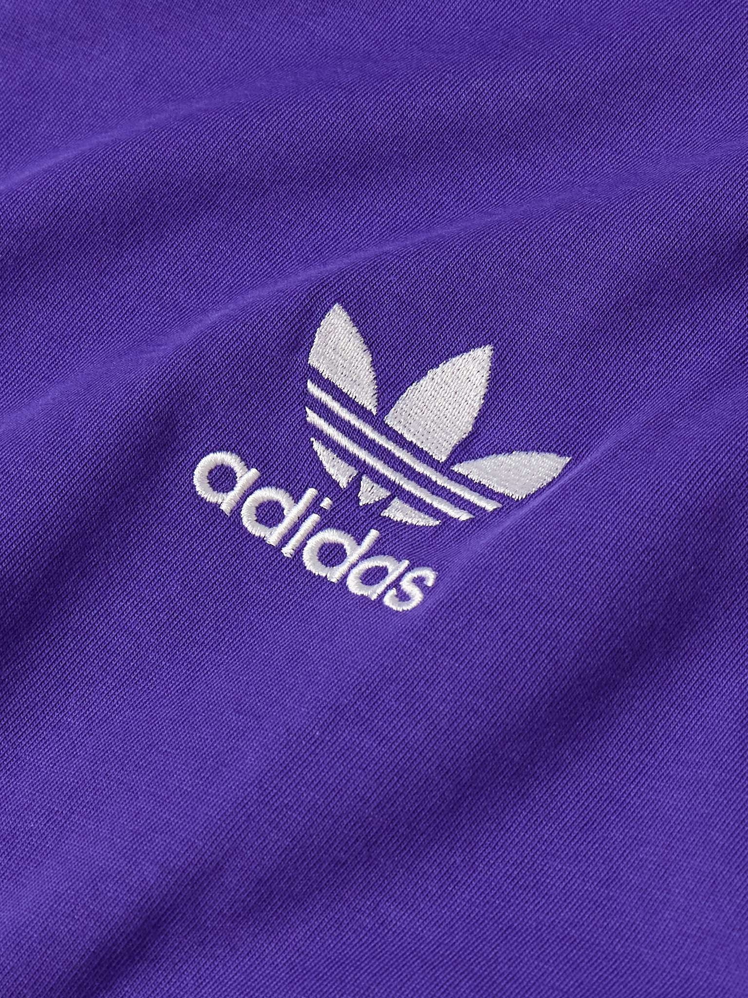 Striped Logo-Embroidered Cotton-Jersey T-Shirt - 4