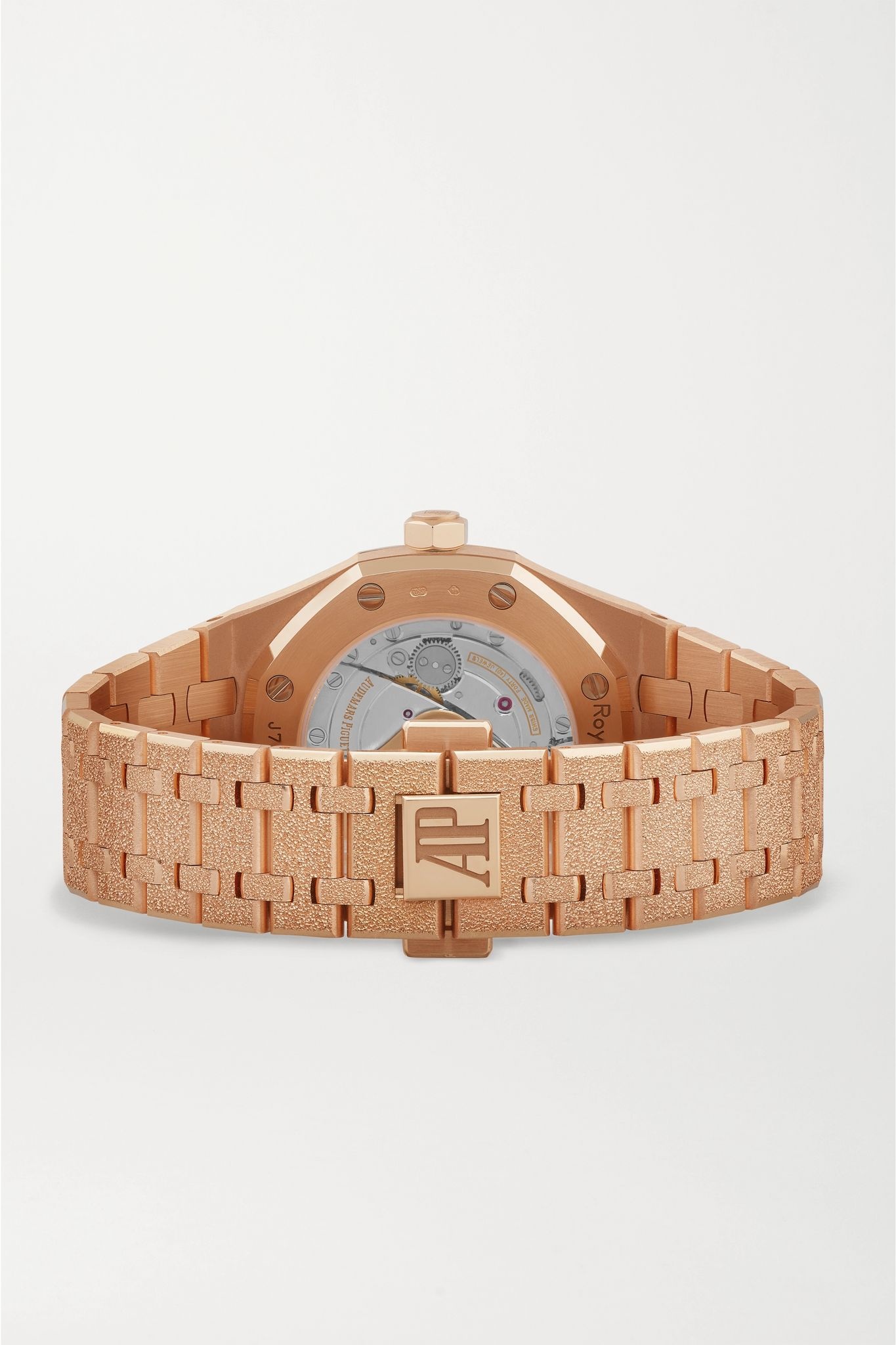 Royal Oak Automatic 37mm 18-karat frosted pink gold watch - 7