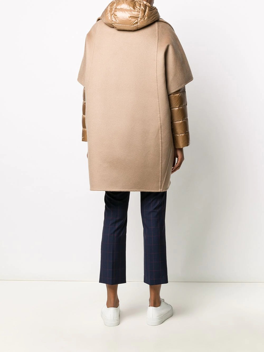 layered hooded coat - 4