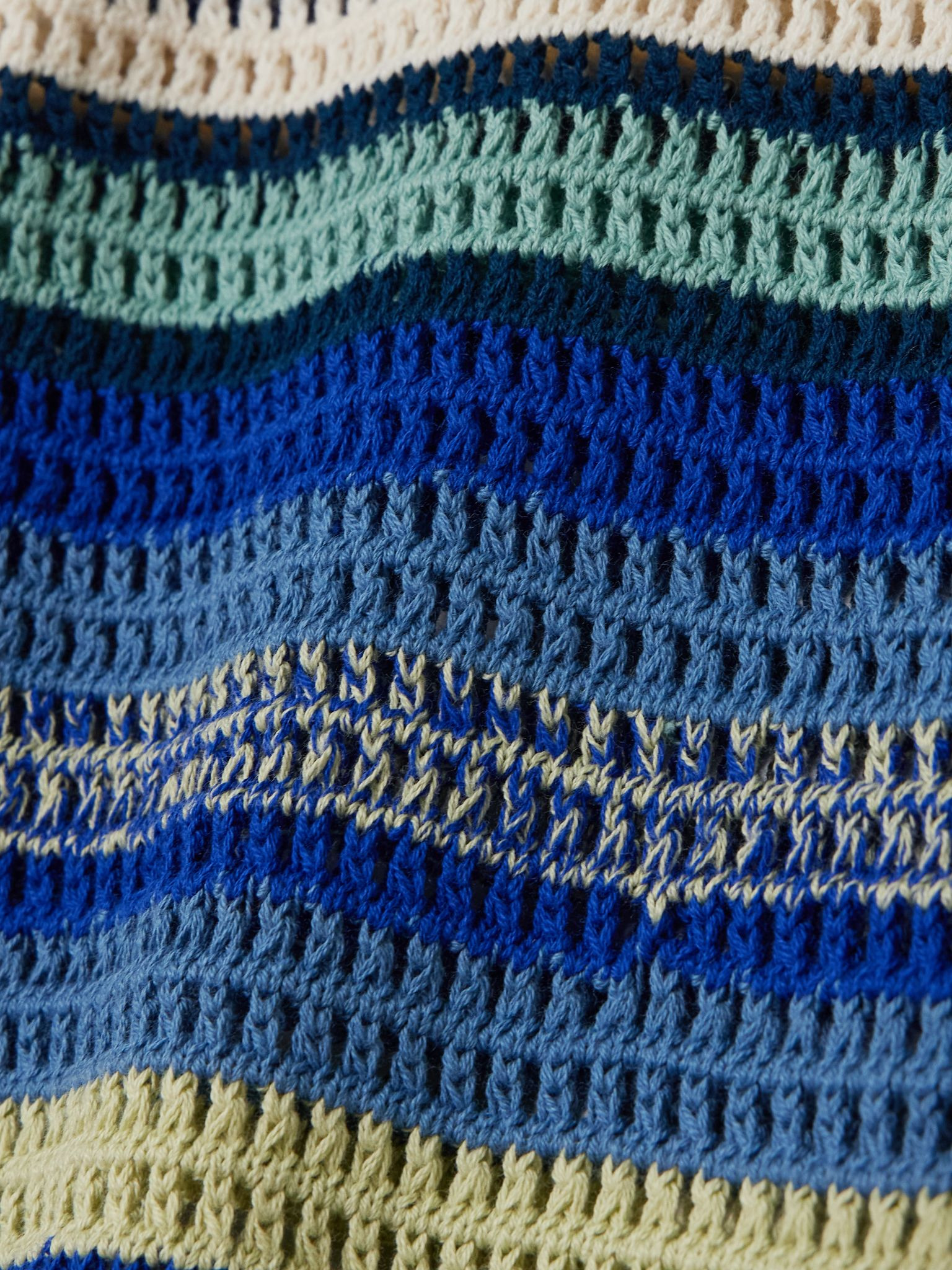 Nevado crocheted cotton flared pants Blue - 5