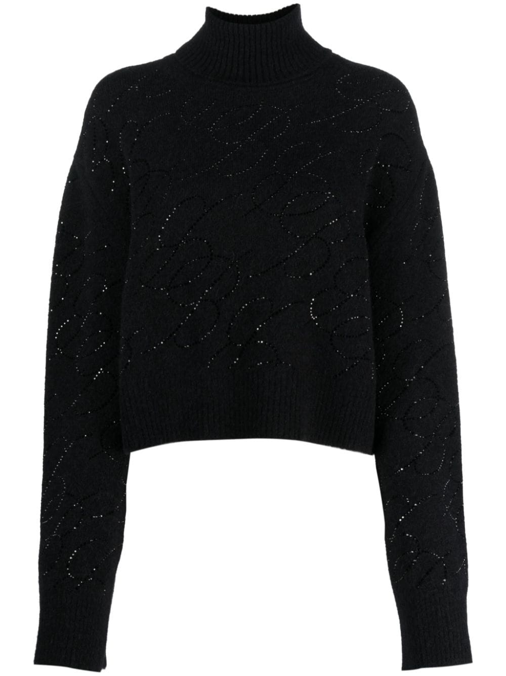 crystal-embellished knitted jumper - 1