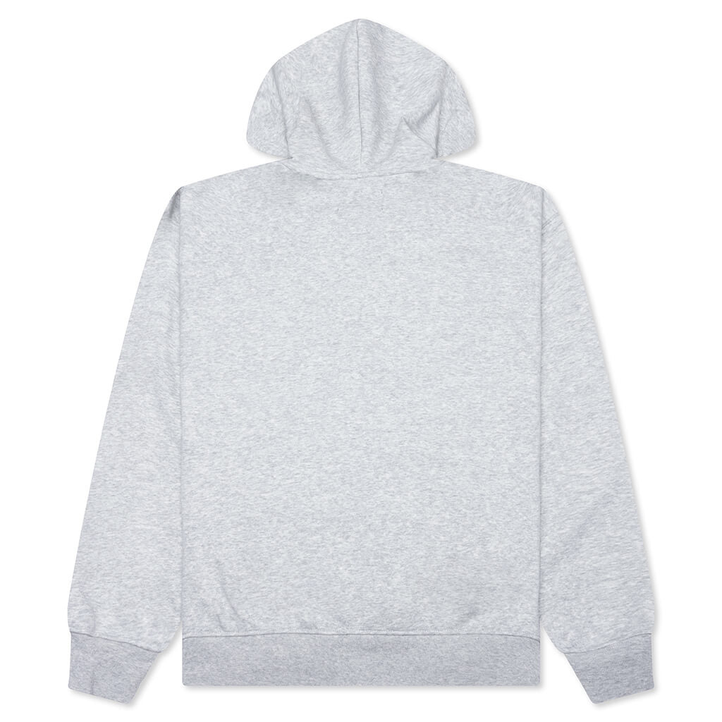 BROOKLYN FLEECE FULL-ZIP HOODIE - GREY HEATHER/WHITE - 2