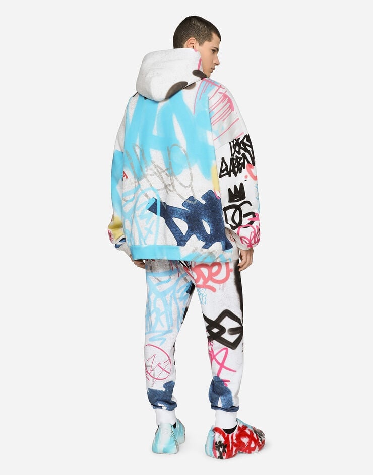 Dolce & Gabbana Hoodie with spray-paint graffiti print