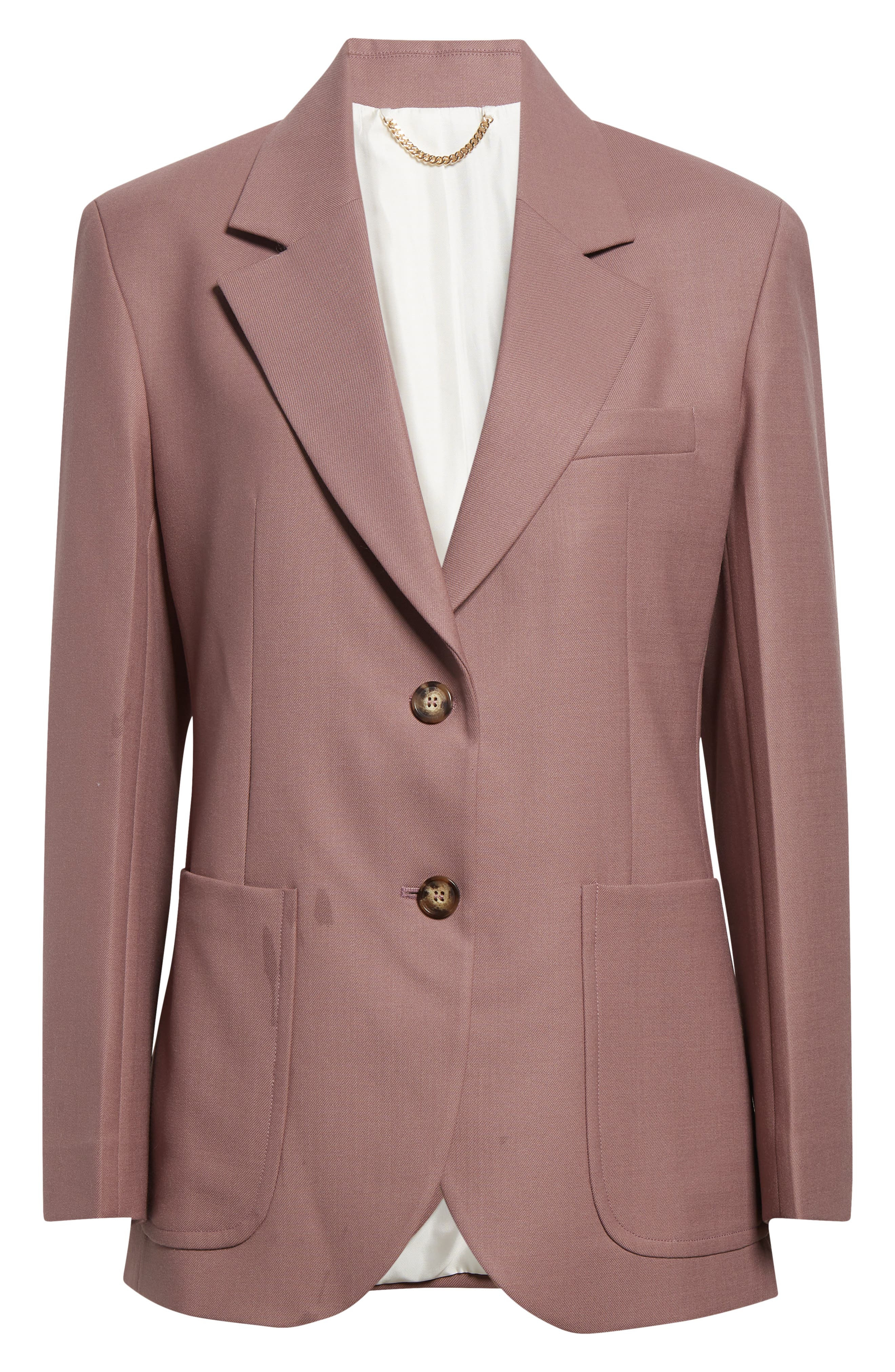 Victoria Beckham Patch Pocket Twill Jacket in Mauve at Nordstrom - 6