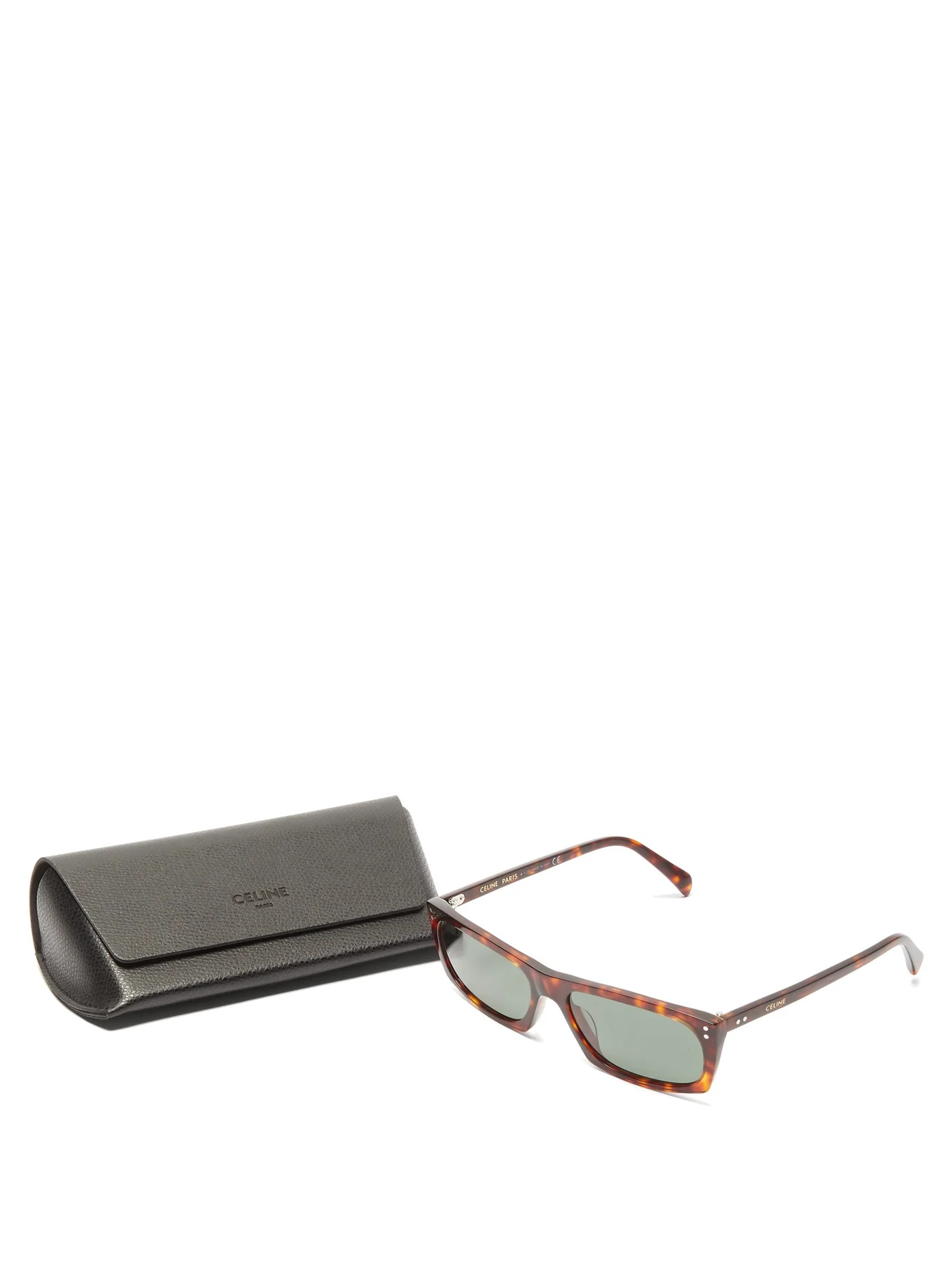 Rectangular tortoiseshell-acetate sunglasses - 5