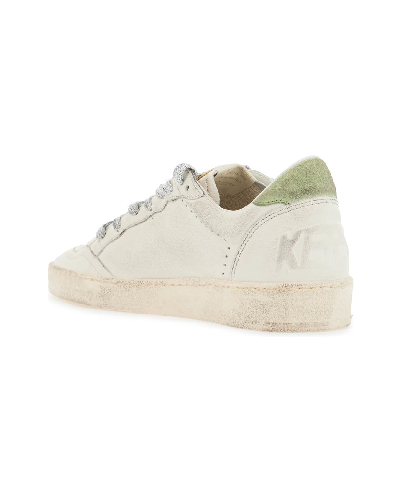 'ball Star' White Leather Sneakers - 3