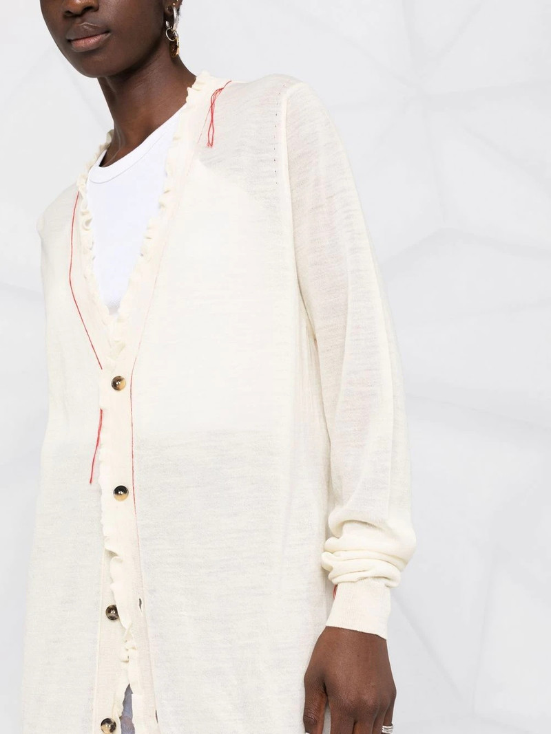 contrast-stitch logo-embroidered cardigan 3