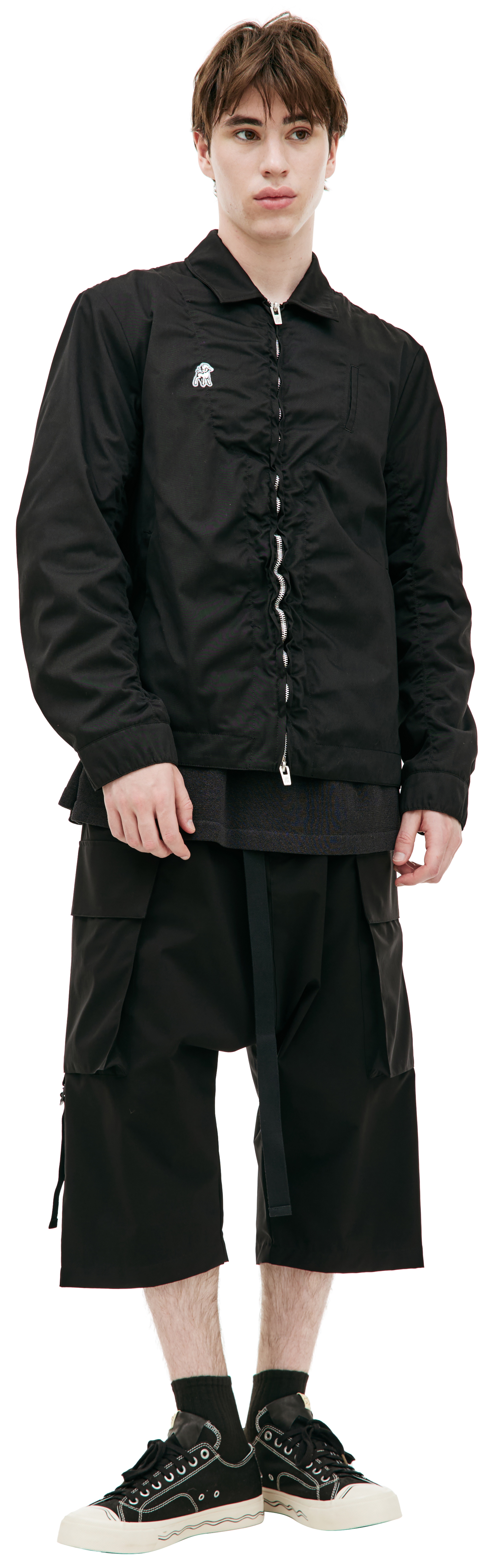 EMBROIDERY LOGO BOMBER JACKET - 1