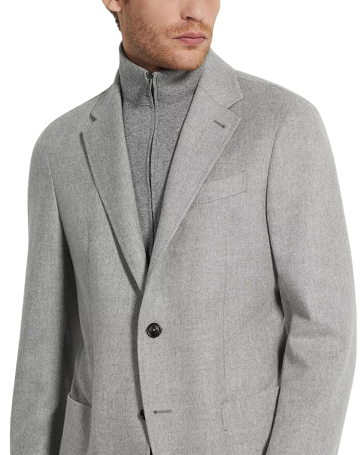 Oasi Cashmere Jacket with Removable Knit Bib - 4