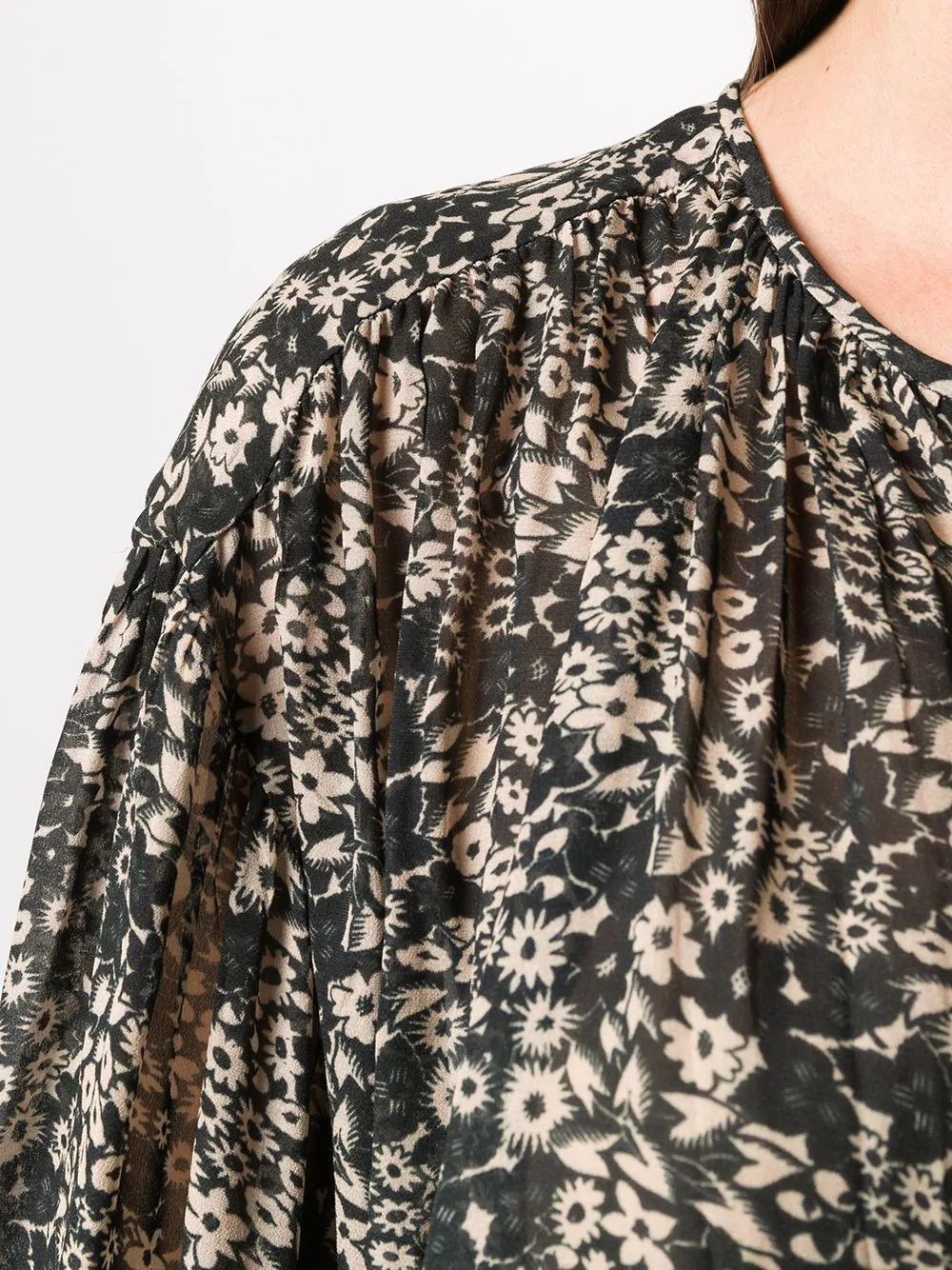 floral-print blouse - 9
