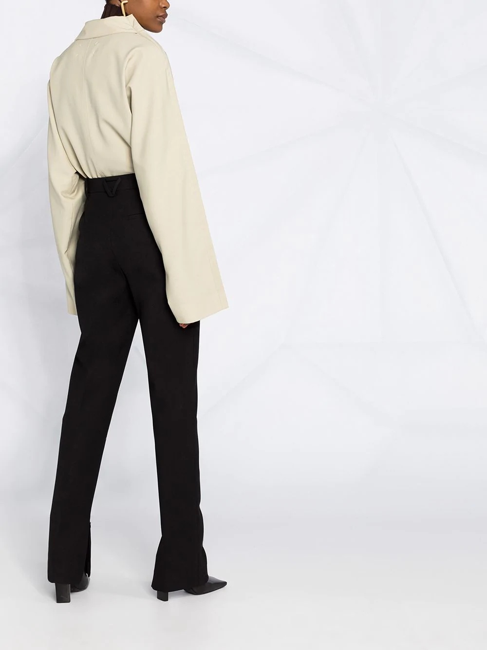 slit-cuffs tailored trousers - 6