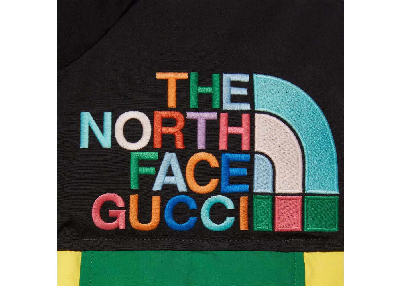Gucci x The North Face Down Vest Yellow/Black/Green - 2