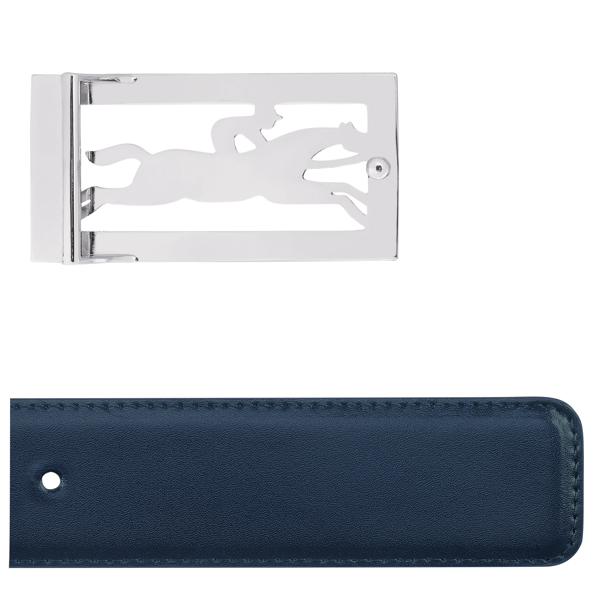 Delta Box Men's belt Navy/Burgundy - Leather 3