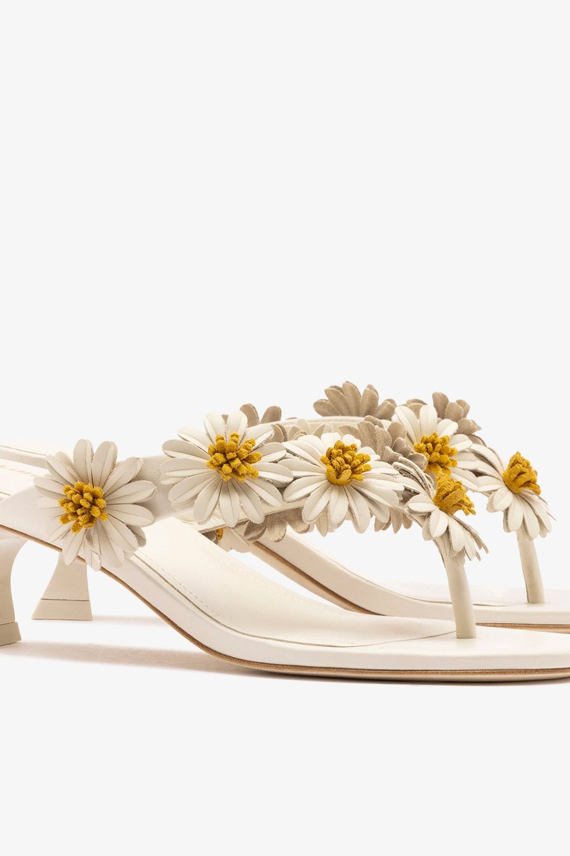 Fiore Thong Sandal Ivory Leather 4