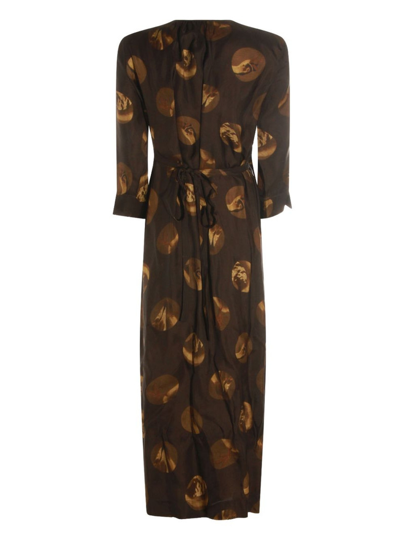 UMA WANG wrap printed dress outlook