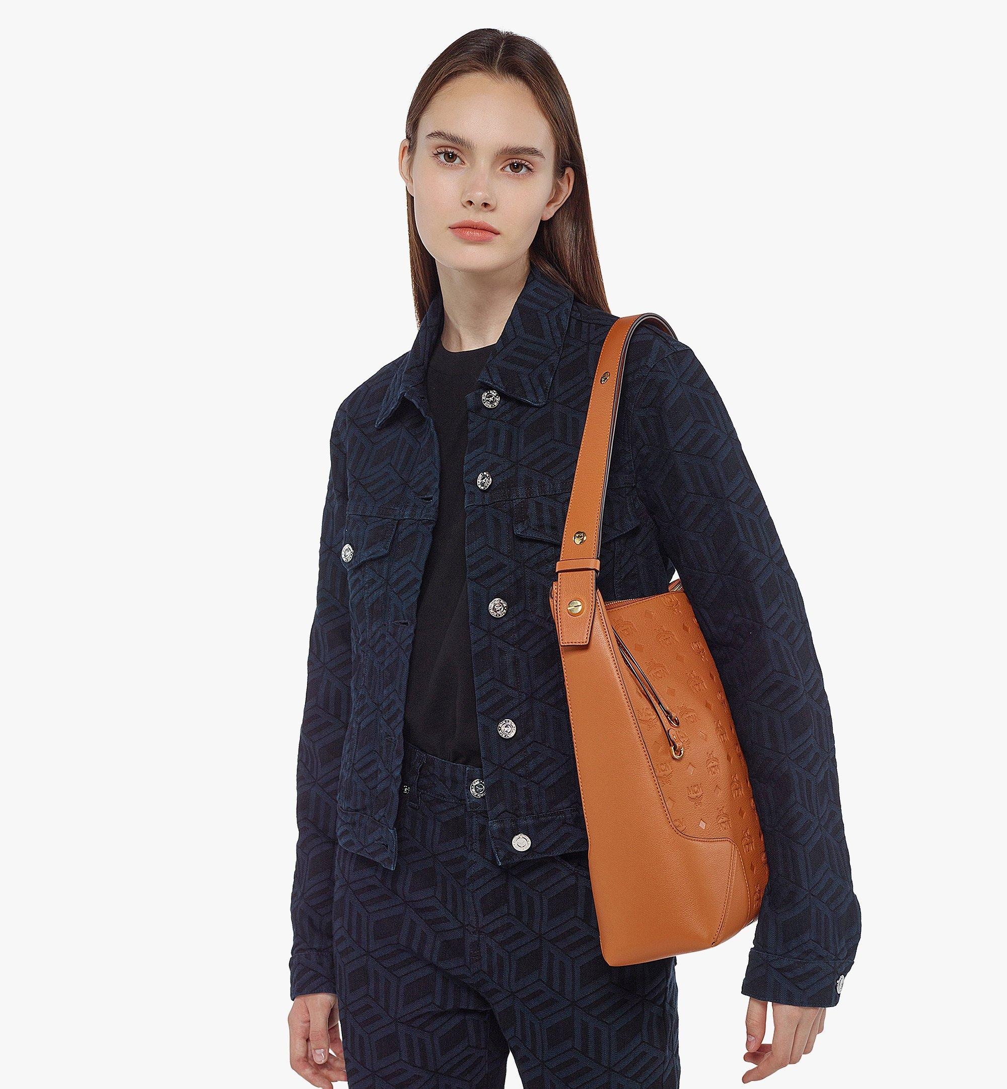 Aren Hobo in Embossed Monogram Leather - 6