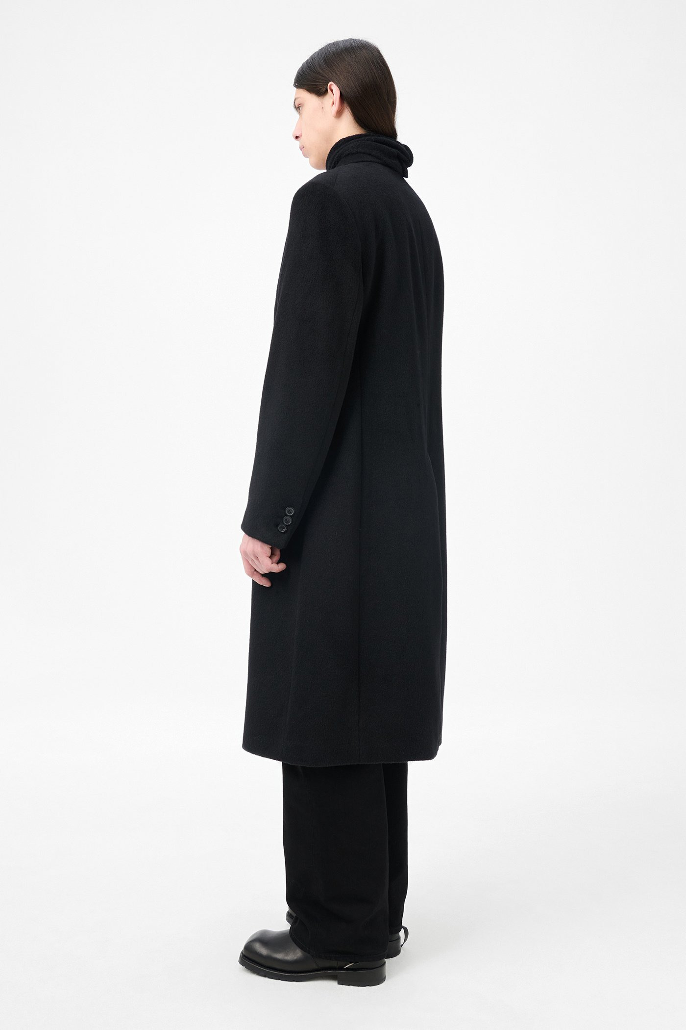 Our Legacy Whale Coat Black Hairy Wool | REVERSIBLE