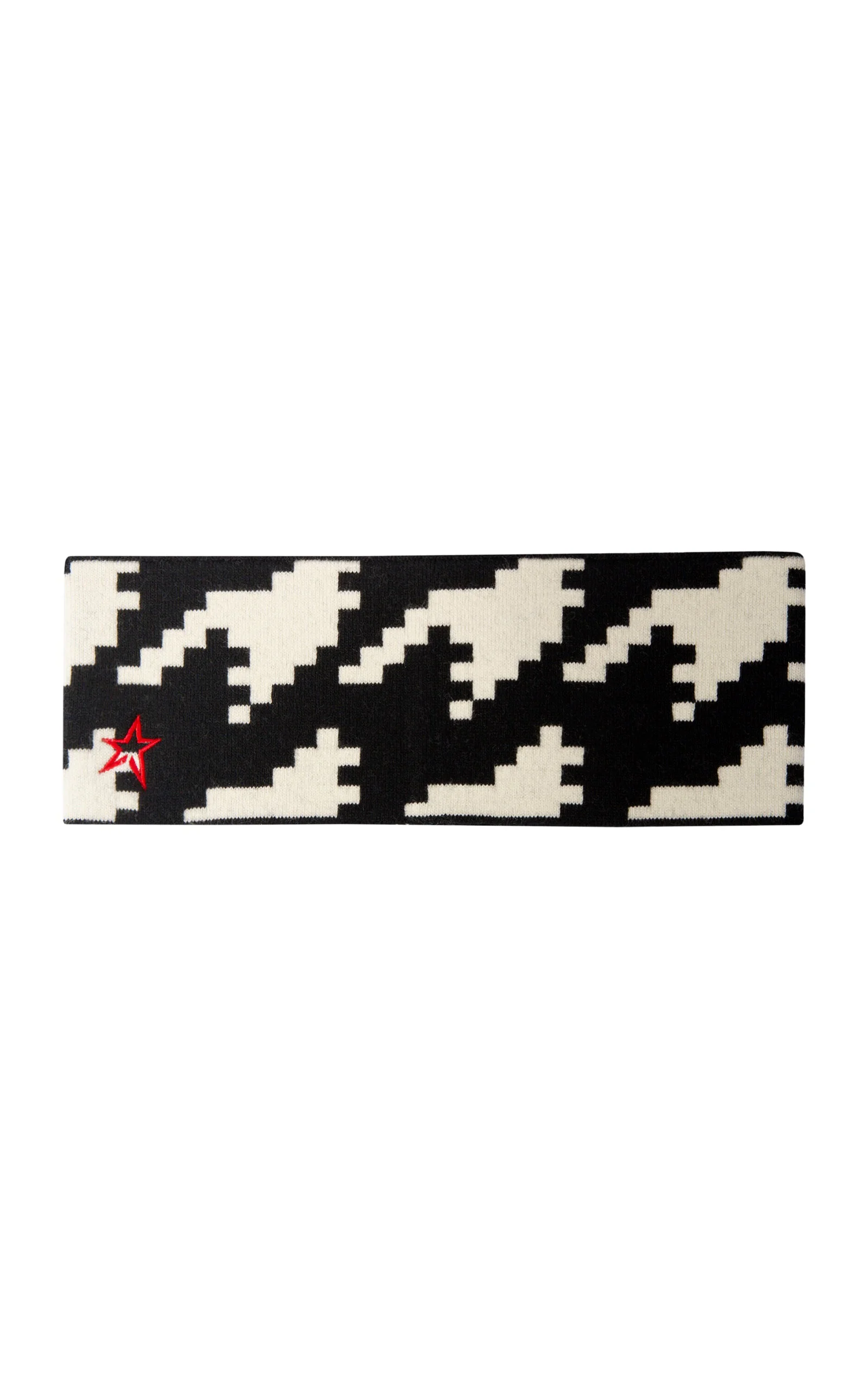 Houndstooth Wool-Blend Headband black/white - 1