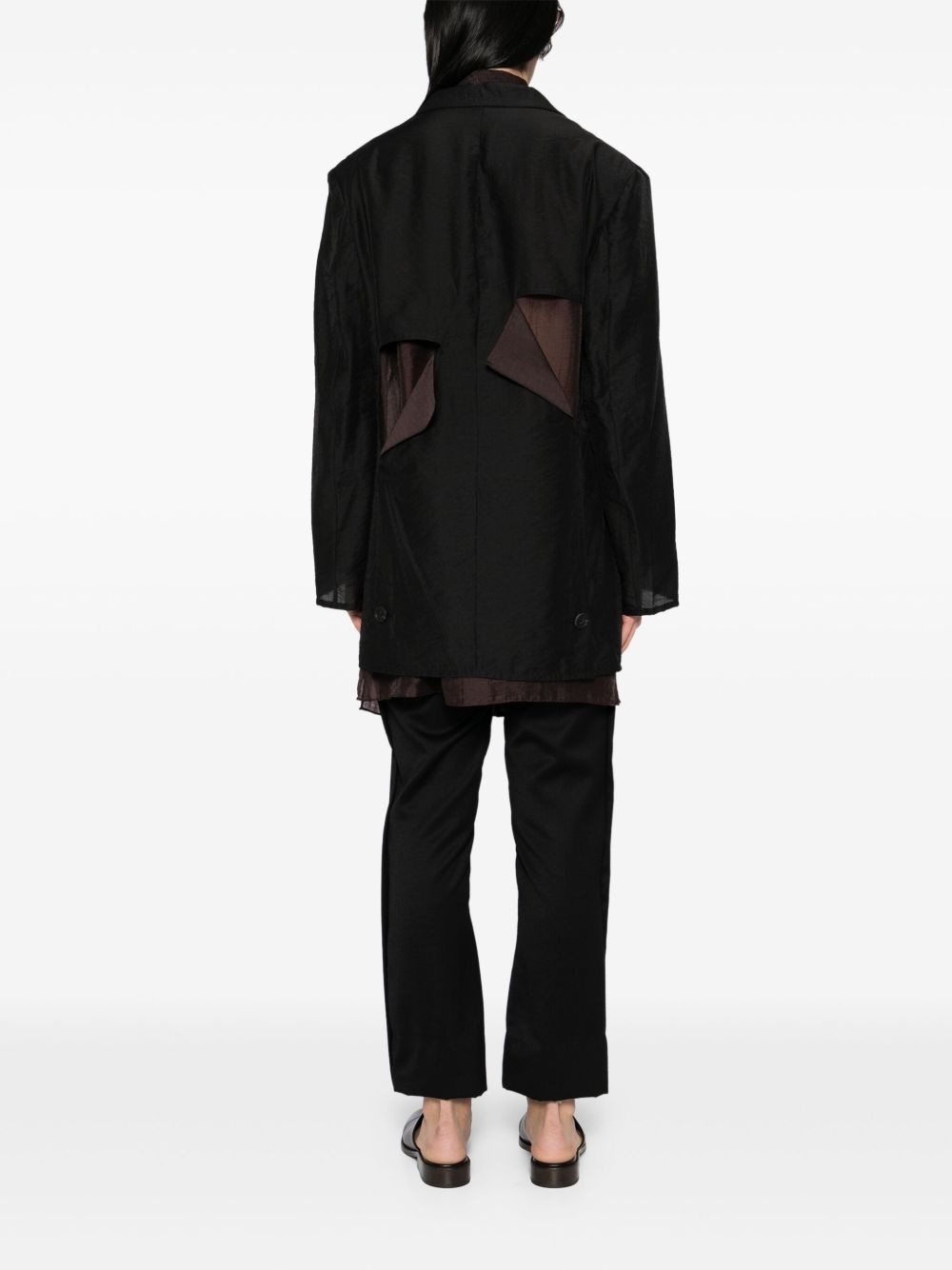 cut-out blazer - 4