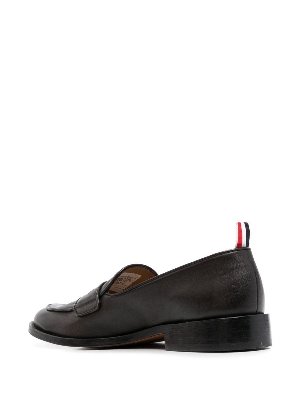 grosgrain-loop trim loafers - 3