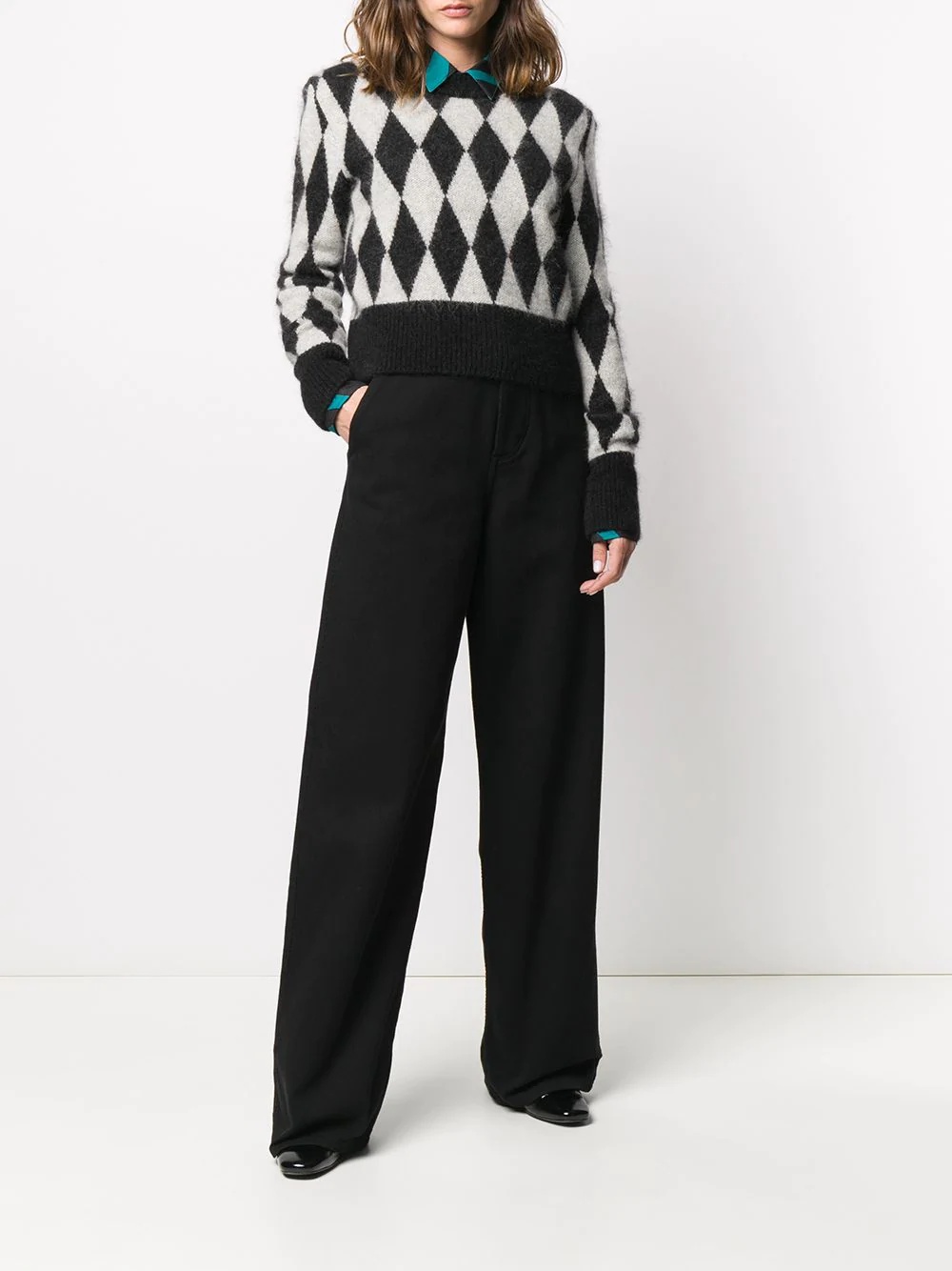 argyle intarsia jumper - 2