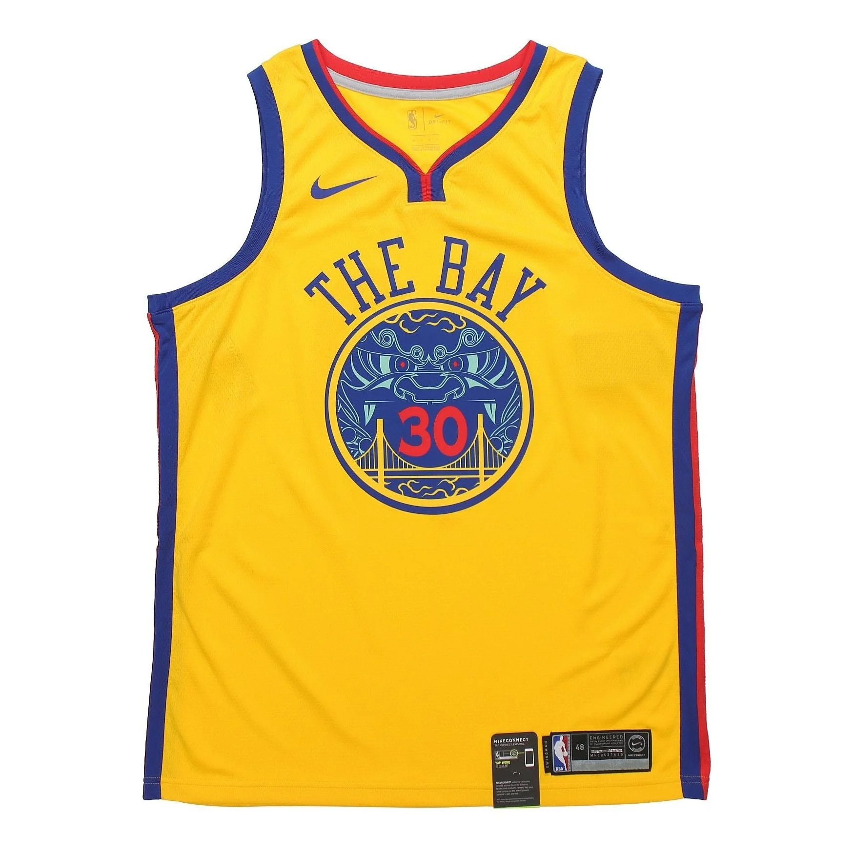 Nike NBA 30 golden state warriors stephen curry Jersey Yellow 912101-728 - 1