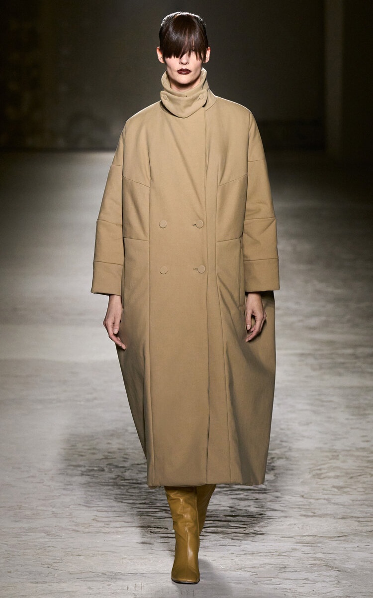 Dries Van Noten Roxana Oversized Stretch-Cotton Coat neutral